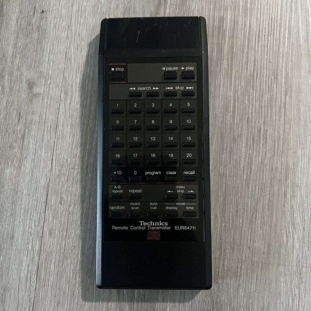 Technics EUR64711 Remote CD Player Deck SL-P990 SL-P770 Tested+works